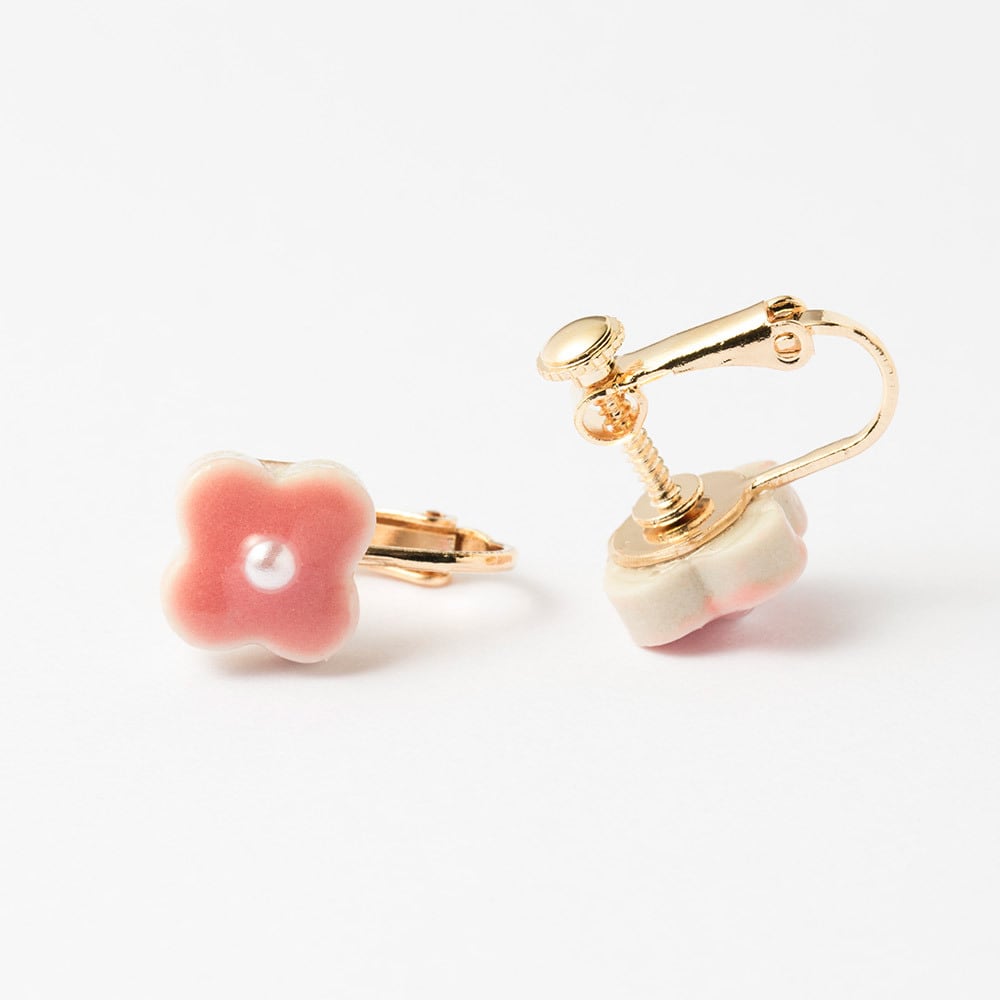 美濃焼陶器 お花 ピアス / イヤリング | MIKELO（ミケロ）｜陶器