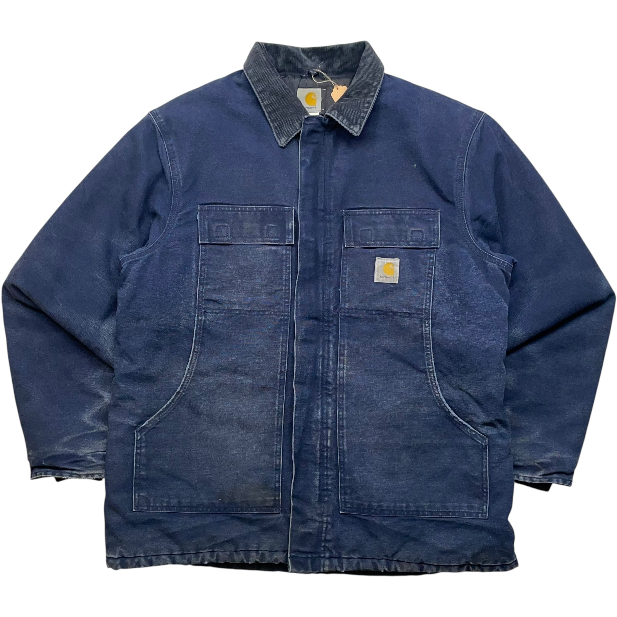 《XL》Carhartt カーハート ダックジャケット トラディショナルジャケット 襟コーデュロイ 裏地キルティング no.8759