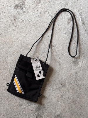 STUSSY BUFFALO SOLDIERS/Multi neck pouch/DEADSTOCK/マルチネックポ－チ/デッドストック/ミニショルダ－バッグ/ブラック/ステュ－シ－