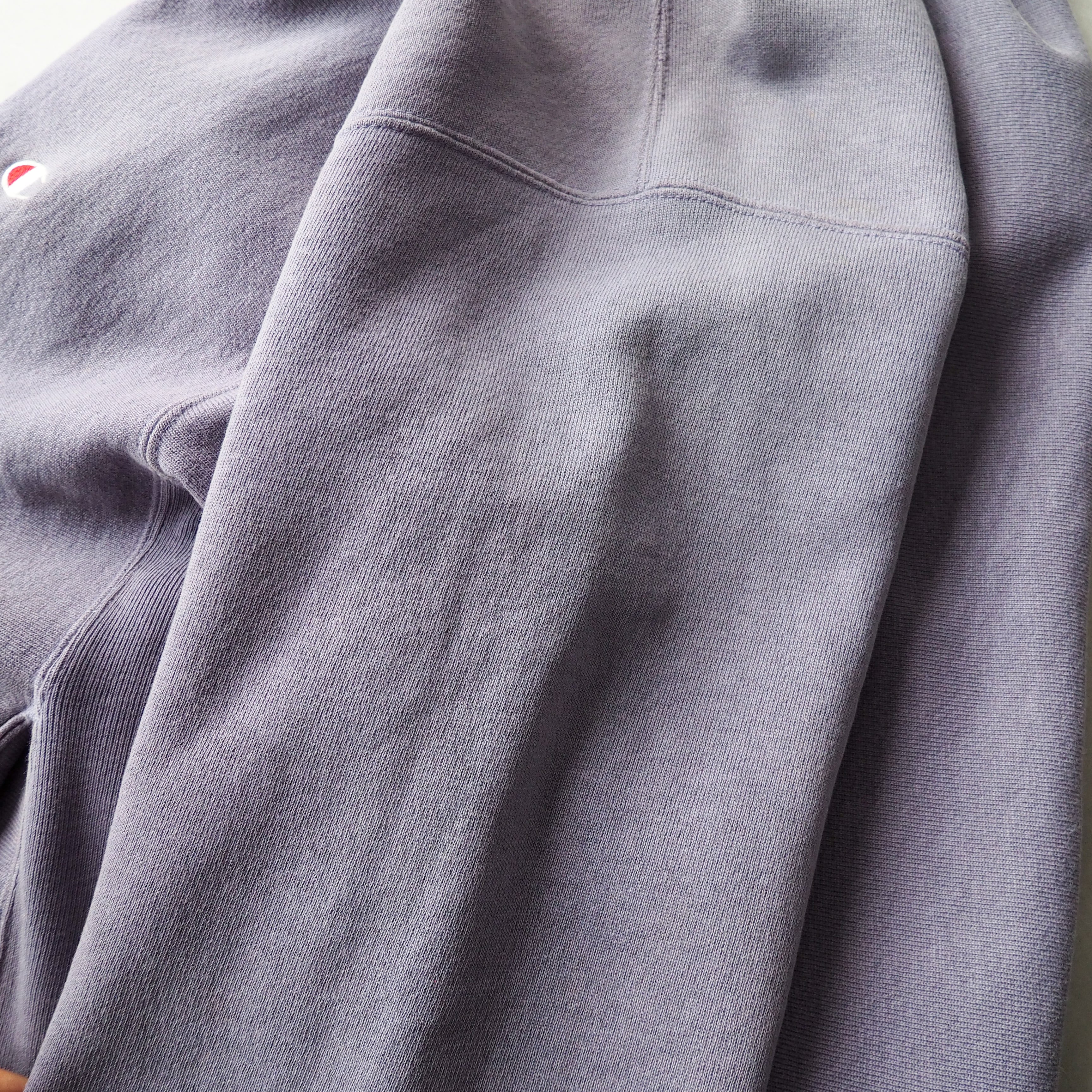 90s “reverse weave” purple faded snap button sweat cardigan made ...