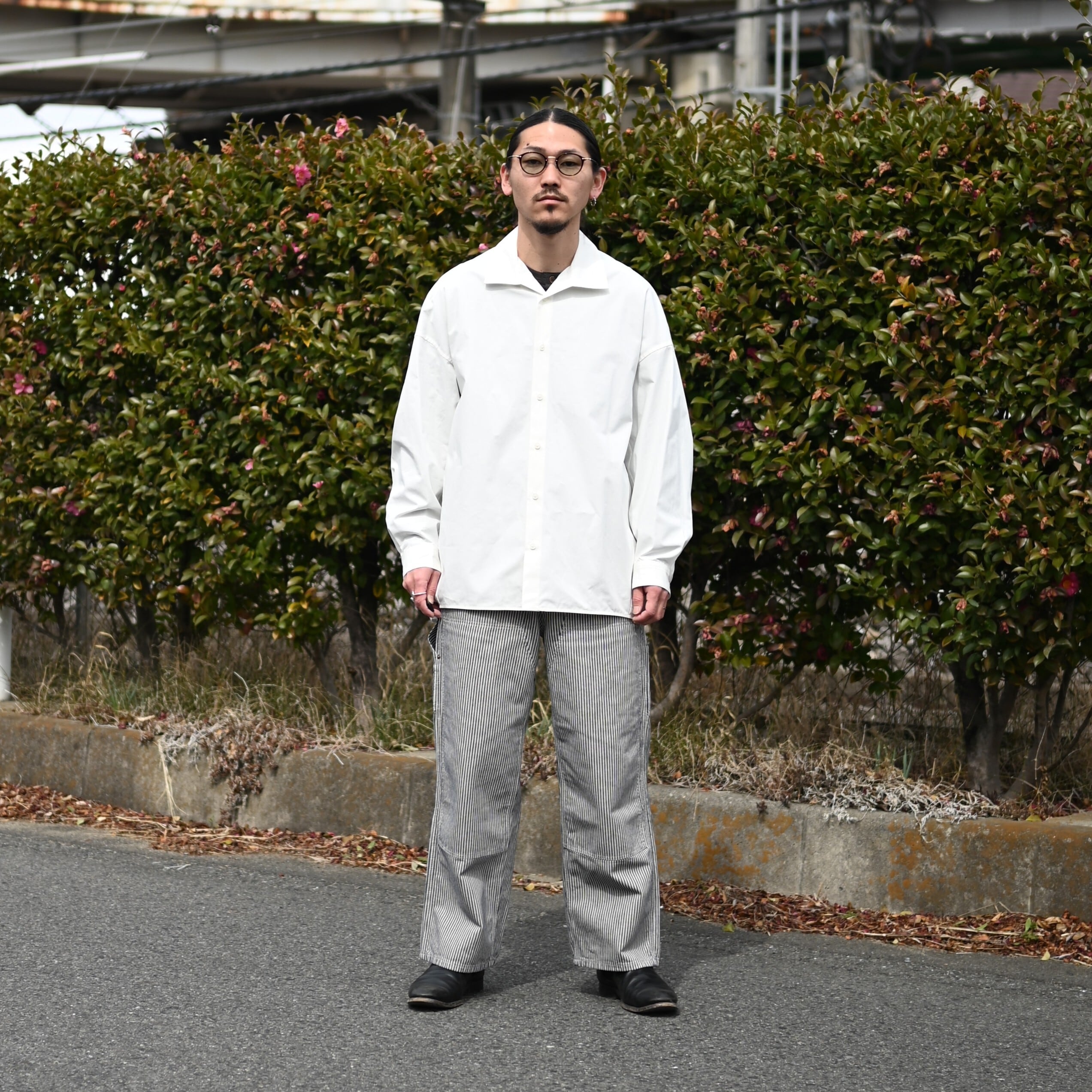 Nonnotte / Draping Open Collar Shirt Type A | GANKO