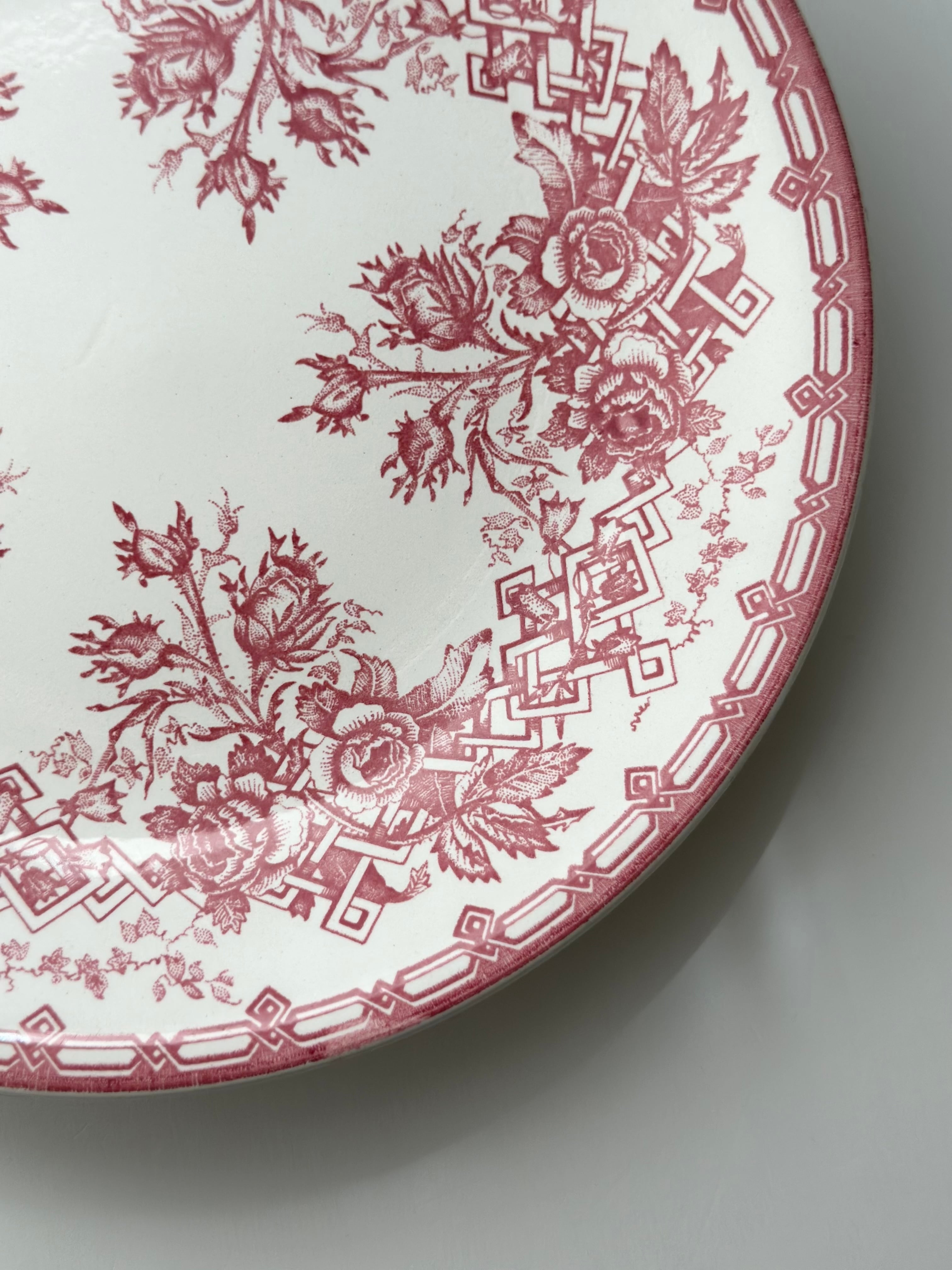 Sarreguemines antique plate rose サルグミンヌ Sarreguemines antique plate rose サルグミンヌ キッチン・食器