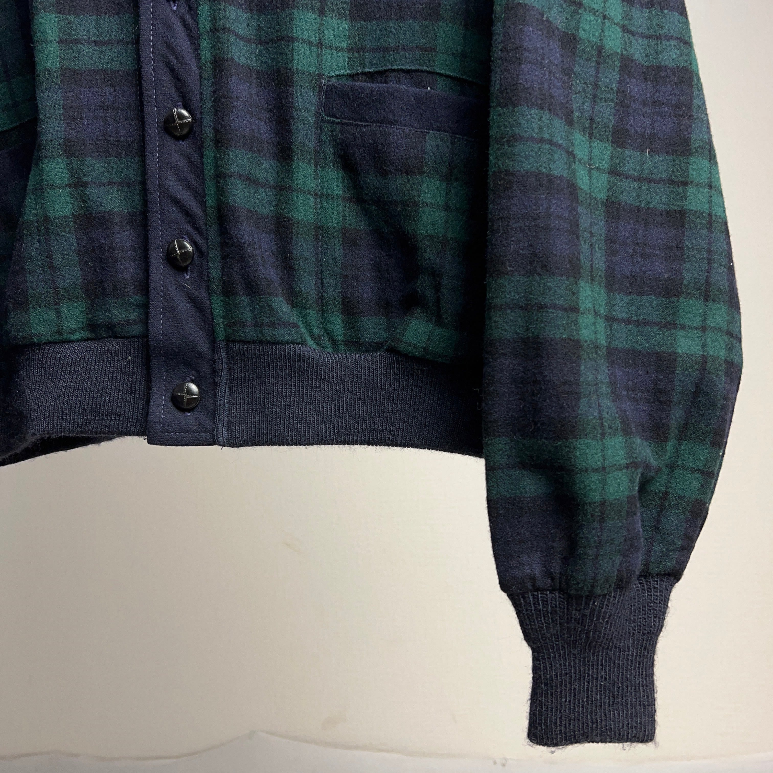 80's PENDLETON Plaid Wool Cardigan USA製 SIZE L 80年代 ペン