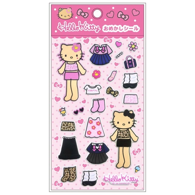 【ロット販売】【6入】ハローキティ おめかしシール ライトピンク(8309889)