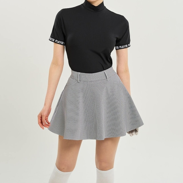 ギンガムチェックフレアスカート