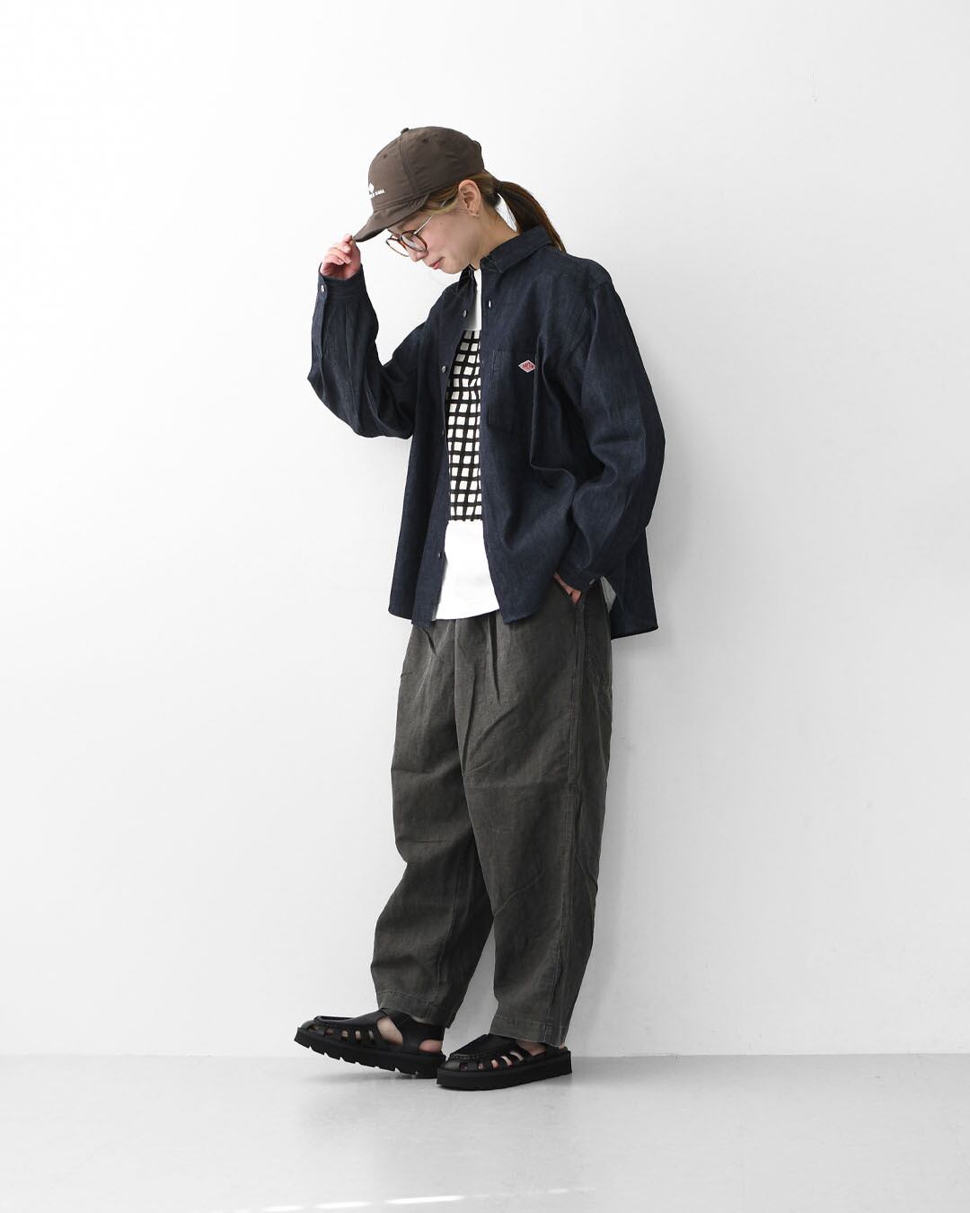 DANTON [ダントン] W Denim Dungaree Classic Collar Shirt [DT