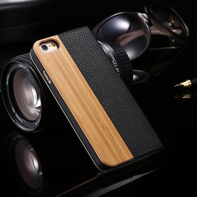 【TR0048】Flip & Wallet case - Bamboo