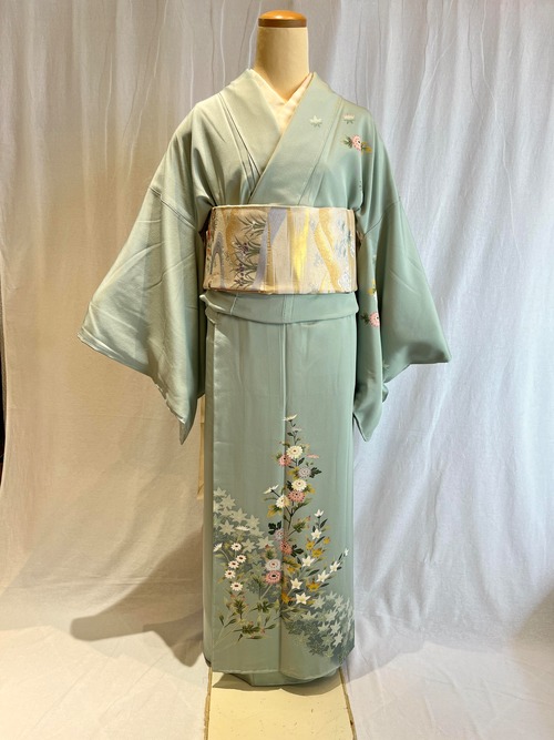 2215 高身長 加賀友禅 訪問着 袷単品 Kaga Yuzen Houmongi (lined kimono)