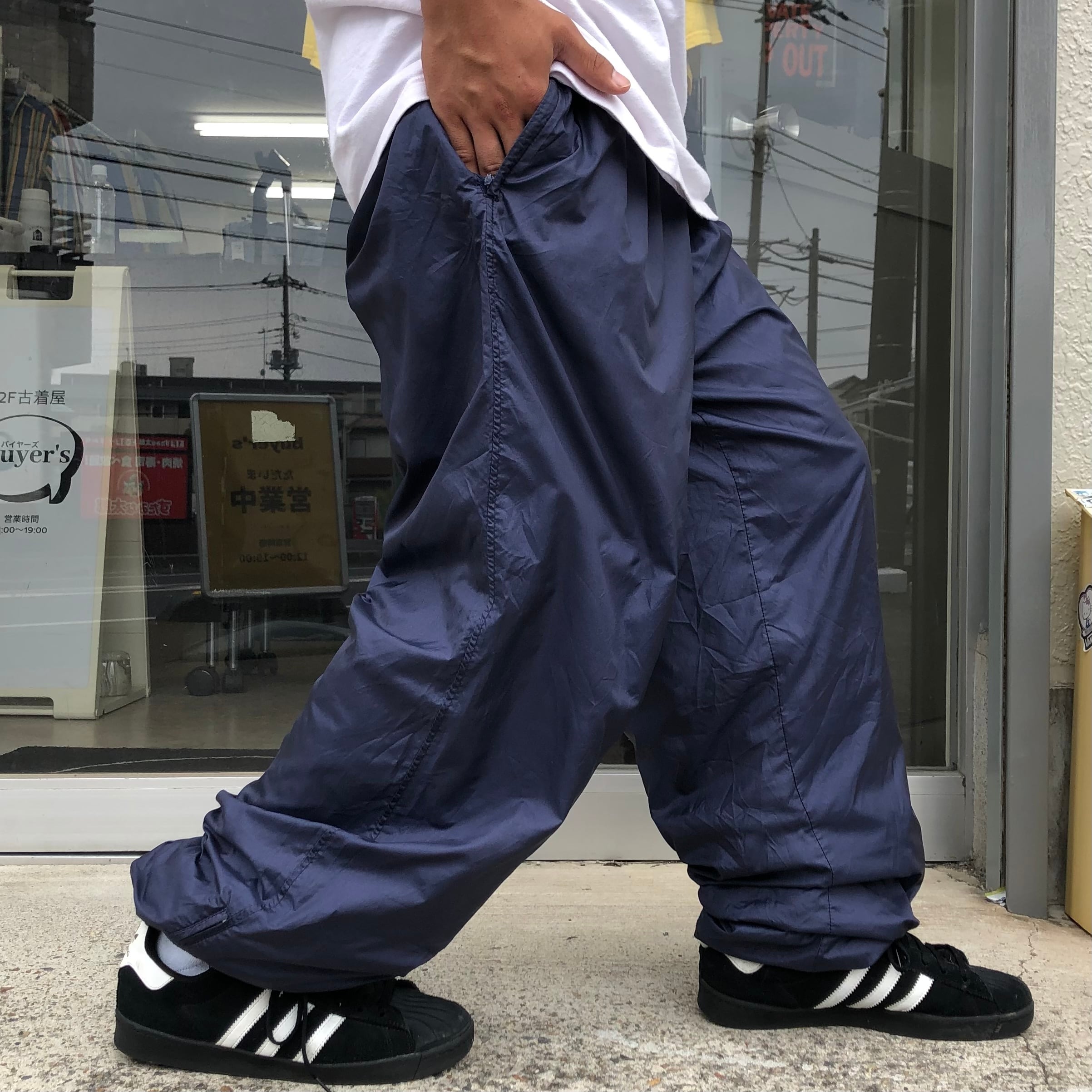 00s y2k adidas　黒ピンク　ナイロンパンツ　トラックパンツ