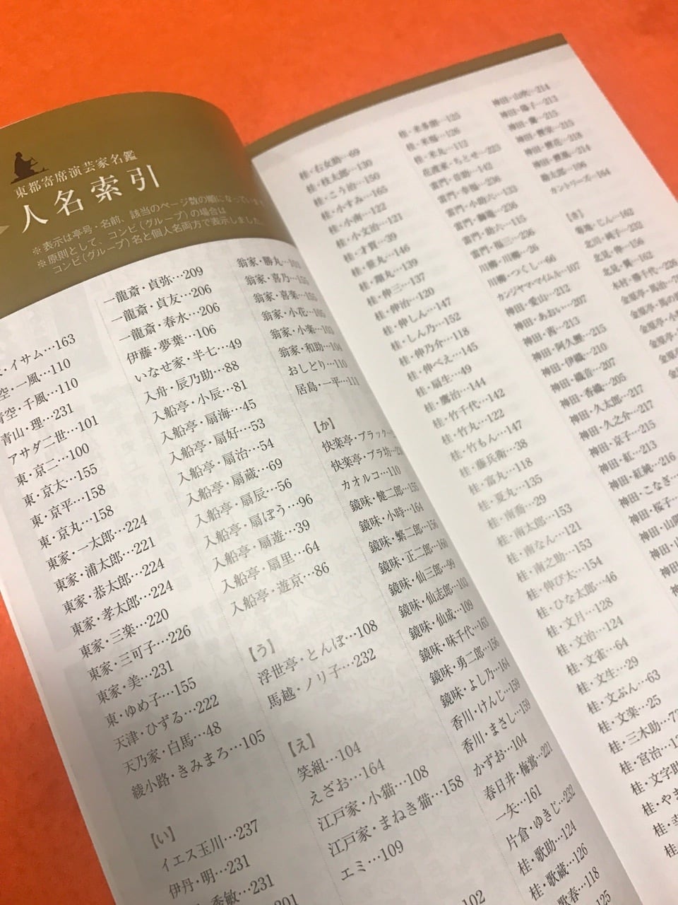 オールカラー 東都寄席演芸家名鑑【2019年版】 | 東京かわら版のお店