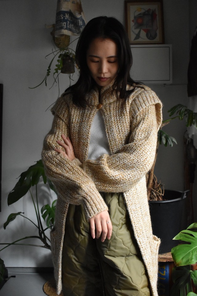 80‘s old “design knit jkt“ “wing shoulder“