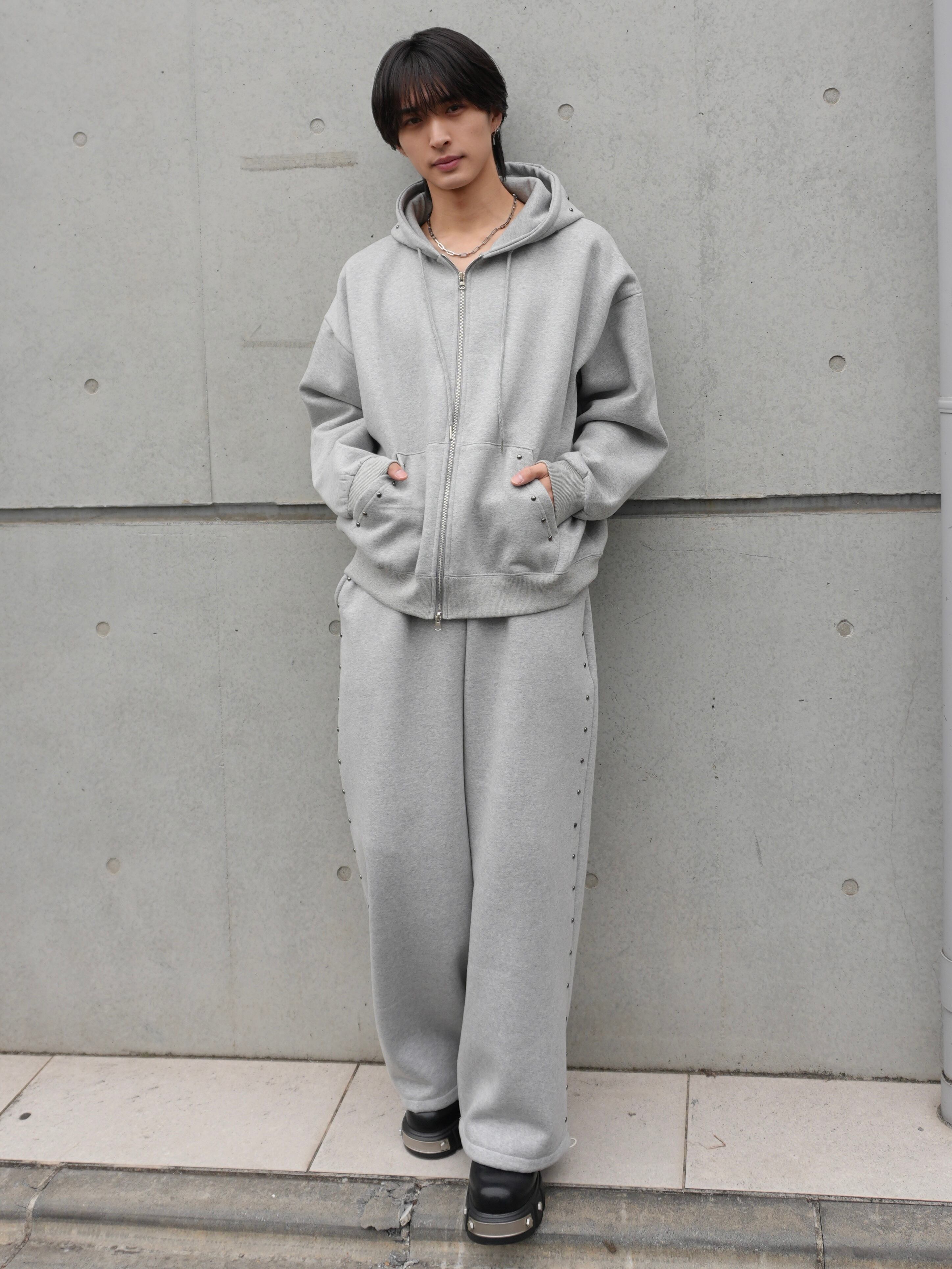 HOLIDAY】 super rib padded shoulder crew neck l/s tops (flower