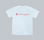 fishing girl Tシャツ（片面プリント）