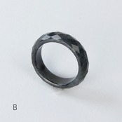 【10号】ブラックのキラメキがカッコいい！黒翡翠甲丸リング black facetcut ring A貨翡翠 jd_rg1079