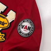 美品 VAN JAC ヴァンヂャケット アーチロゴ ワッペン ドリズラージャケット サイズ L /スイングトップ/レッド/メンズ/レタードワッペン
