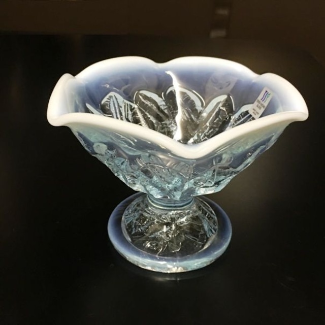 かき氷カップ かき氷皿 氷コップ  デザートカップ、アイスクリームカップ 氷彩 色：ブルー  東洋佐々木ガラス製　おすすめ