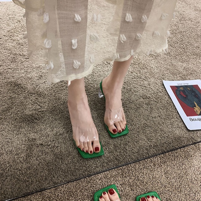 ミュールサマースタイルクリスタルサンダル 靴 シューズ 夏物 フェイクシューズ16934793343