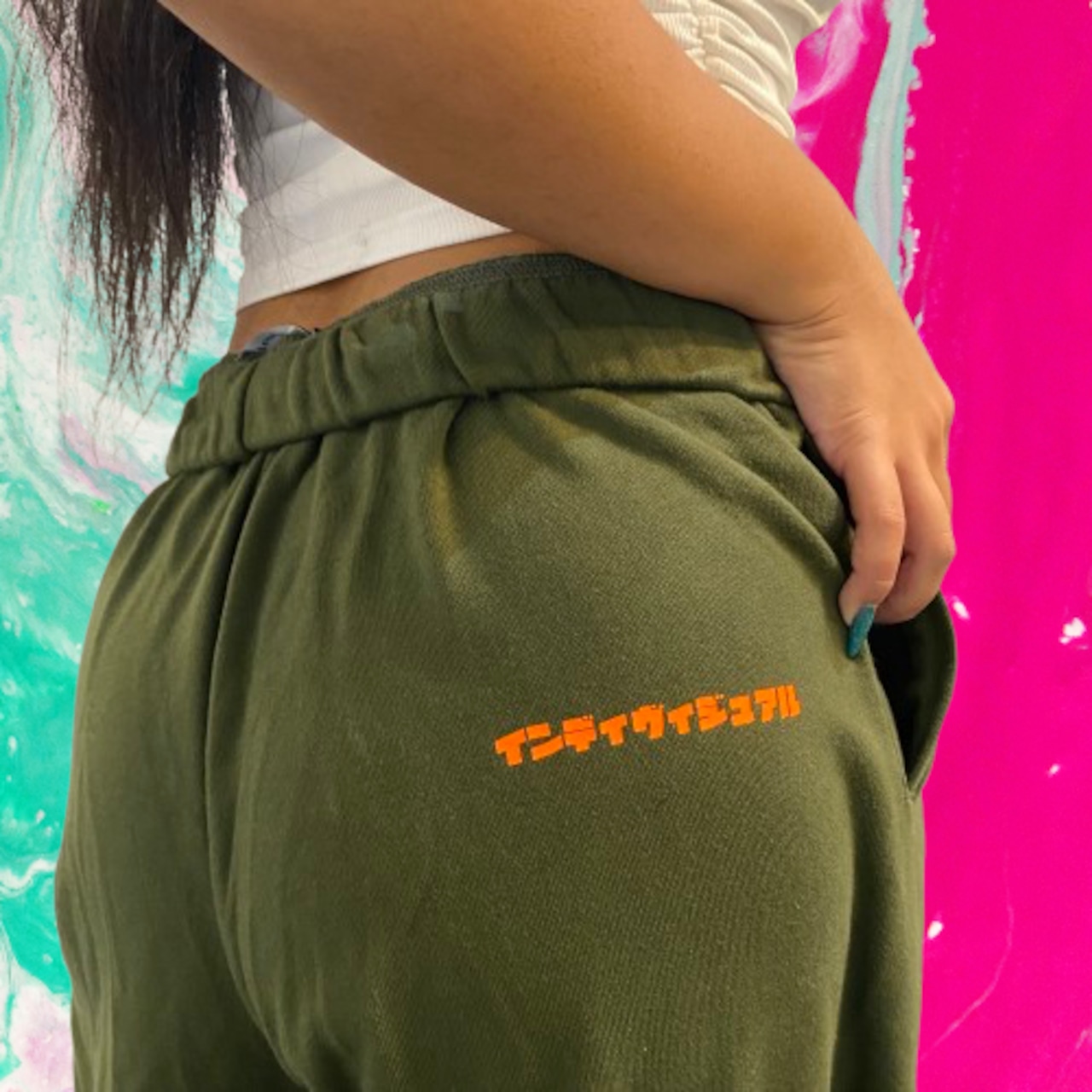 KANAORANGE Sweat  paints khaki