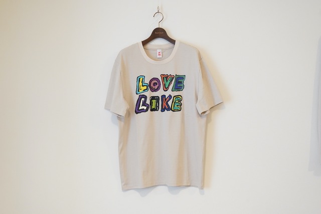 CC”LOVE LIKE” S/S GR TEE -CAFE-