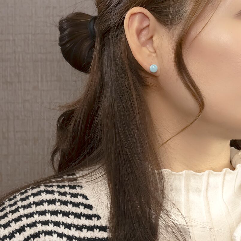 ピアス 18金 ラリマー レディース ゴールド イエローゴールドk18 18k シンプル ゆれる フックピアス 揺れる あすつく 送料無料 セール SALE 18金 ピアス レディース ラリマー 7ミリ k18 片耳ピアス 丸玉 シンプル