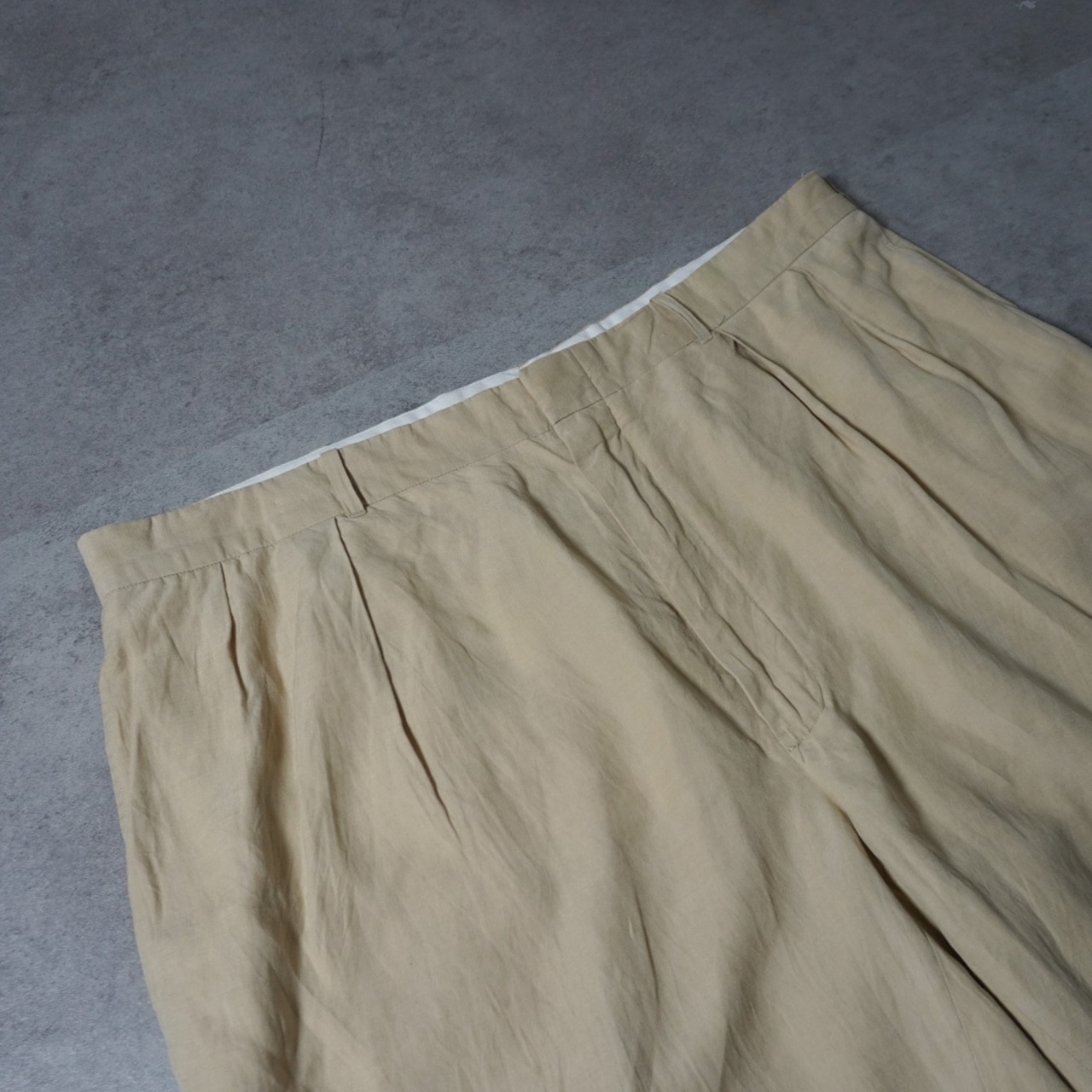 Polo by Ralph Lauren Double-pleated linen silk shorts [W40] 古着 - 3