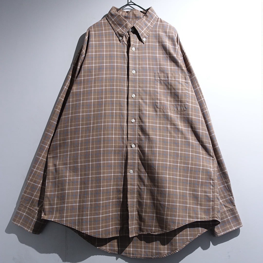 90s "LAND'S END" Multicolor Check Design Shirt