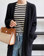 Open long knit Cardigan T20241