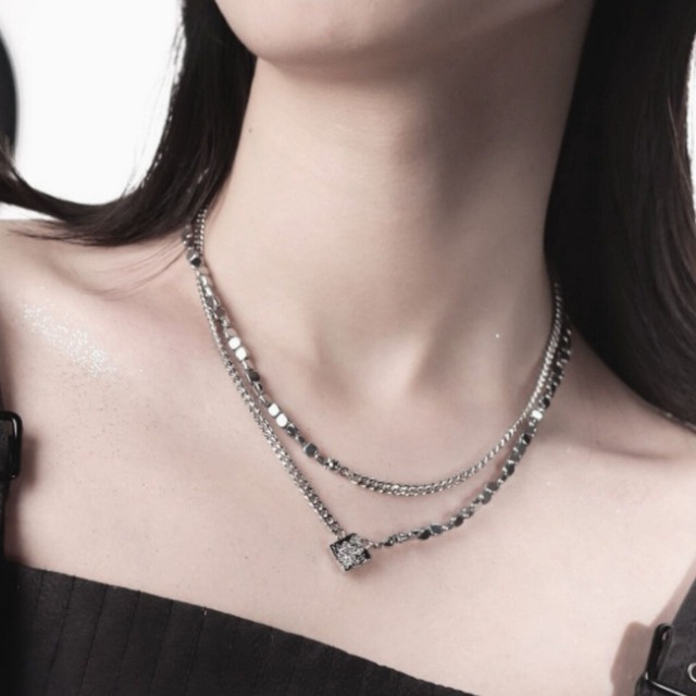 Falling rock galaxy necklace C0700