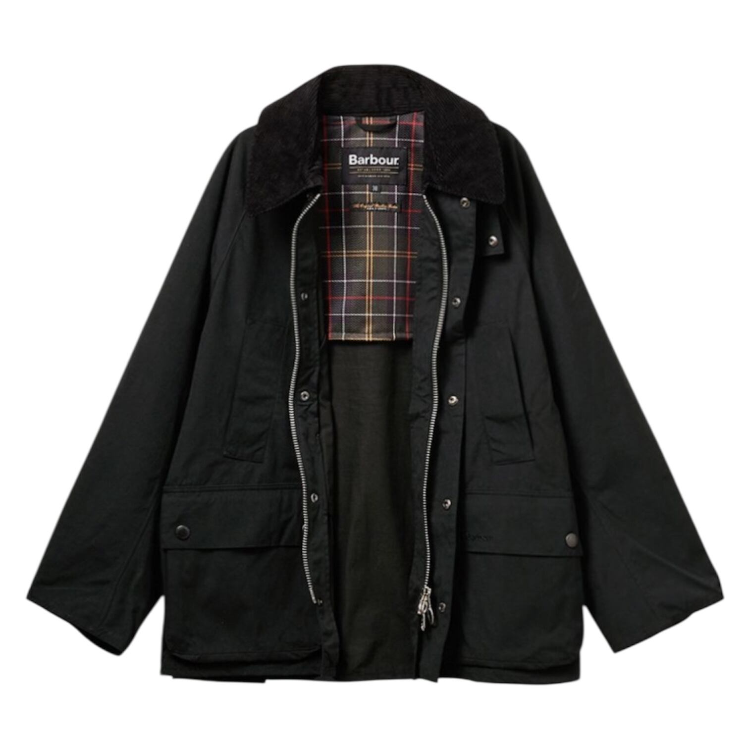Barbour / BEDALE Peach Skin Cotton Blouson Oversized Fit Black