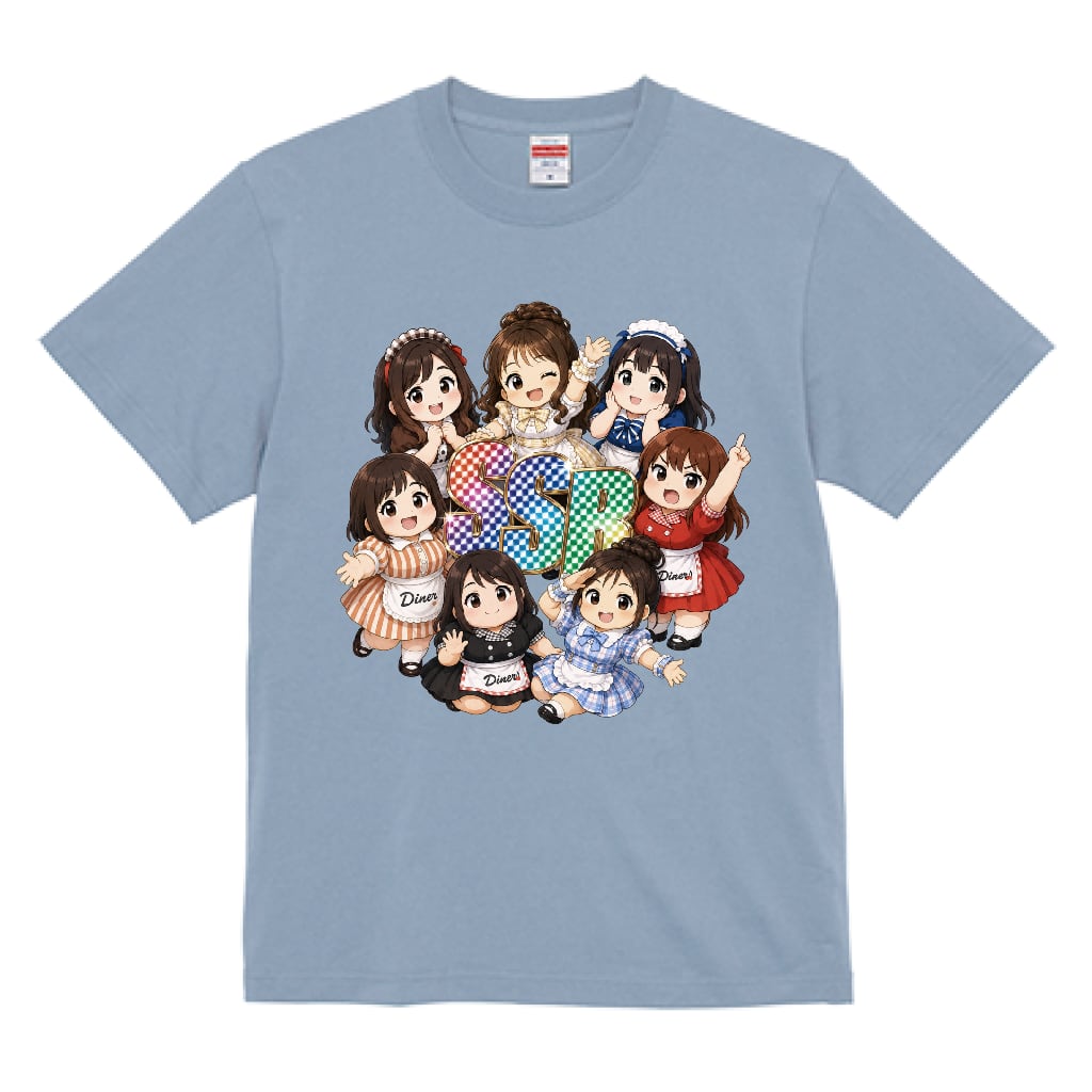 超☆社会的サンダル 熱中症 イラストTシャツ ブルー XL 46d40093556f634e36b34b14936cf1