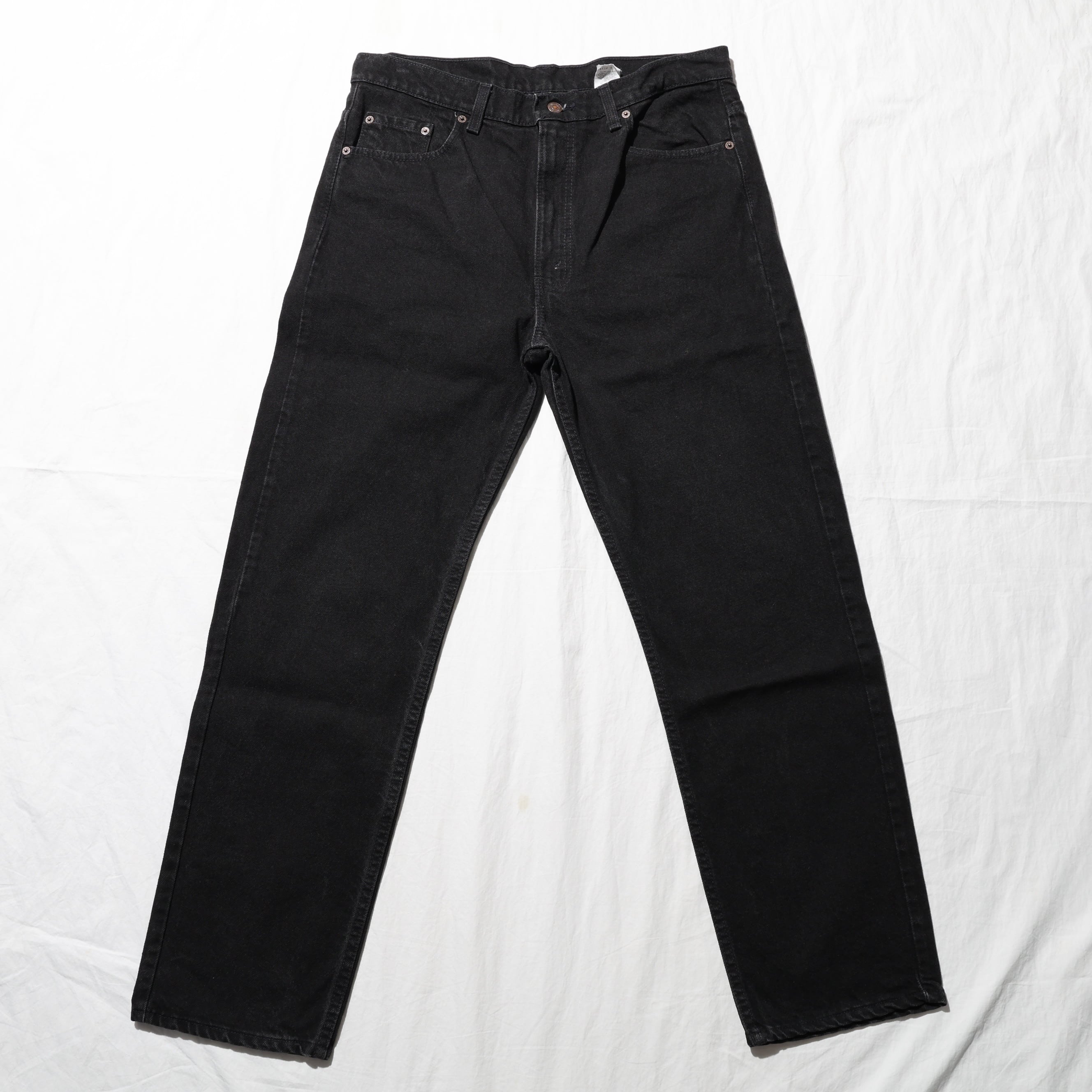 33×34 levi’s リーバイス 505 サルファーブラック アメリカ製 極美品 36×30 Levi's 505 USA 94年 サルファーブラックデニムパンツ
