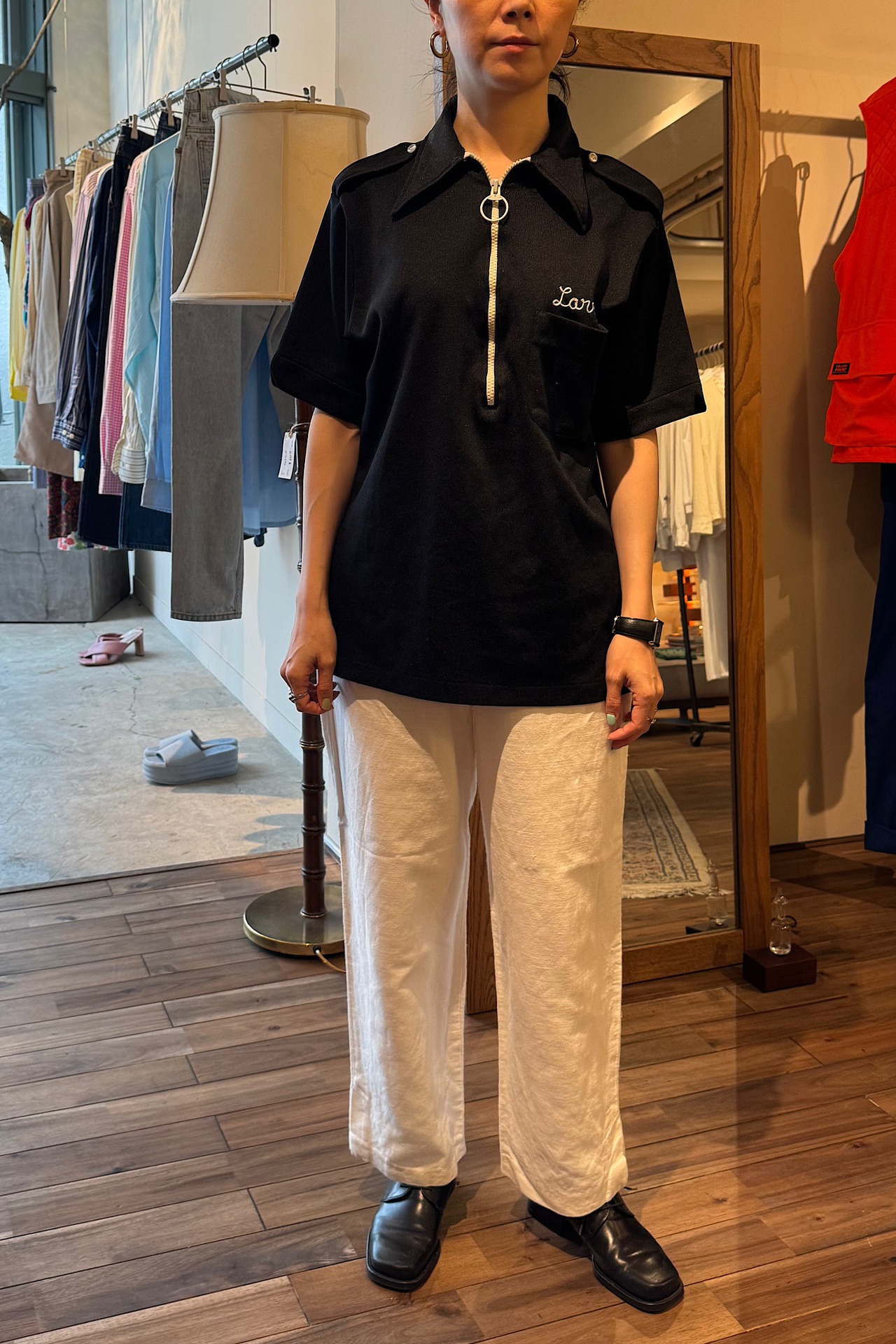 【送料無料】European white linen pants