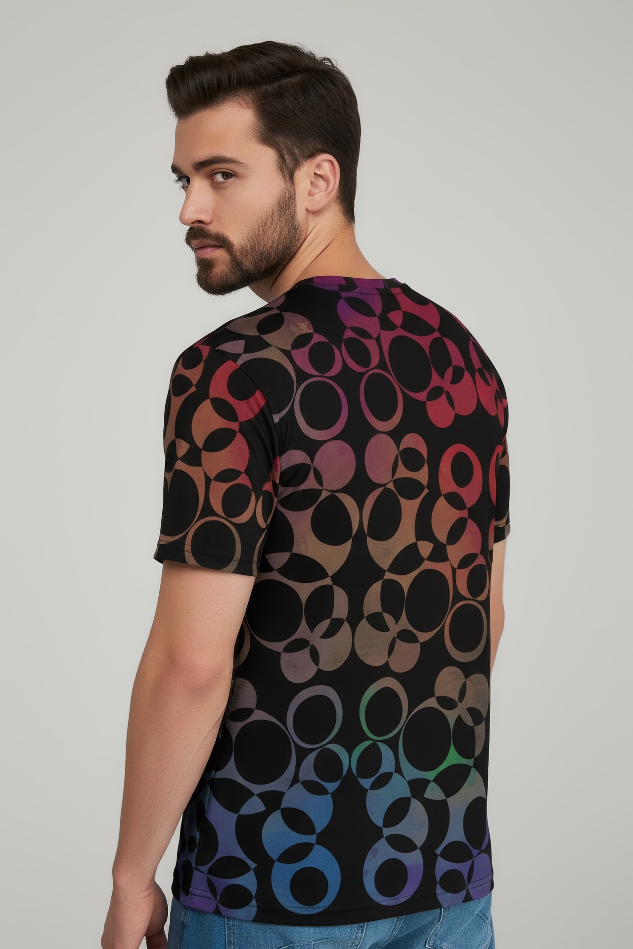 All-over print men's crew neck T-shirt