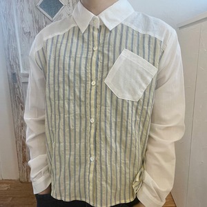 unseul　ストライプ × 無地シャツ　＜yellow＞