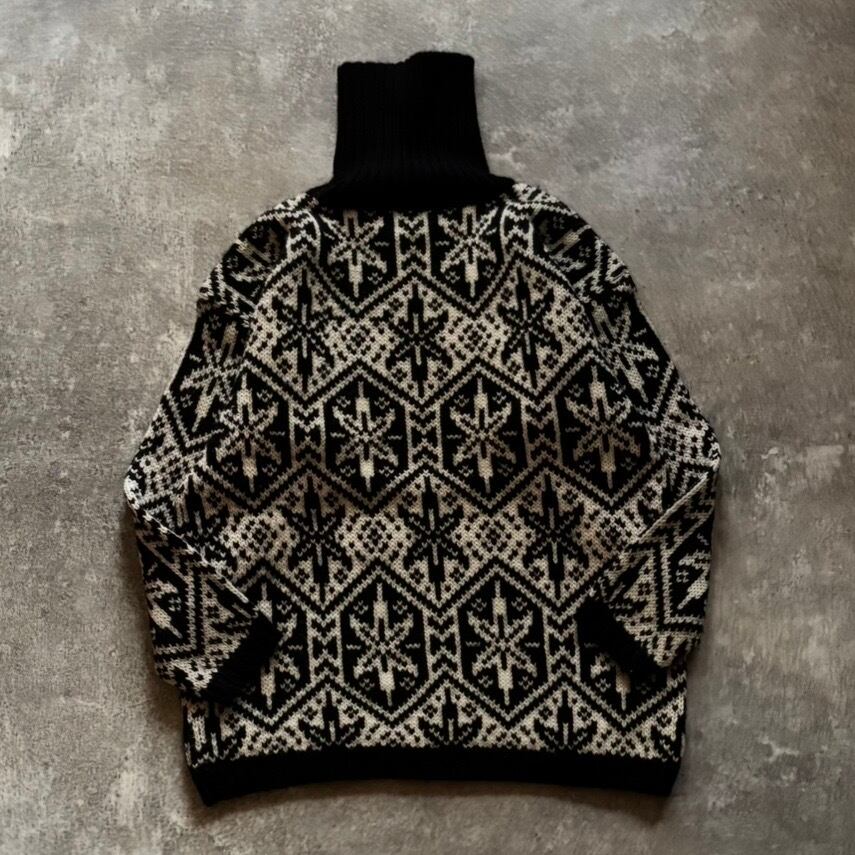 90s GAP Nordic Patterned Turtle Neck Wool Knit | PIXIE