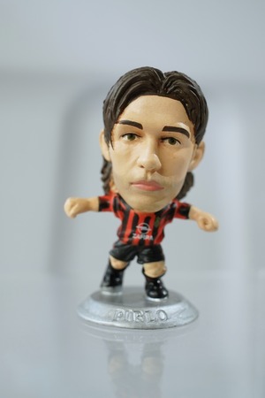 アンドレア・ピルロ (Andrea Pirlo) ⭐️⭐️⭐️⭐️☆ Corinthian MicroStars “ACミラン” (コリンシアン マイクロスターズ ACミラン) シルバー台座 サッカーフィギュア No.21 Silver Base (2006年刻印/Collector No. MC7637) Limited Edition Soccer Figure 約5cm