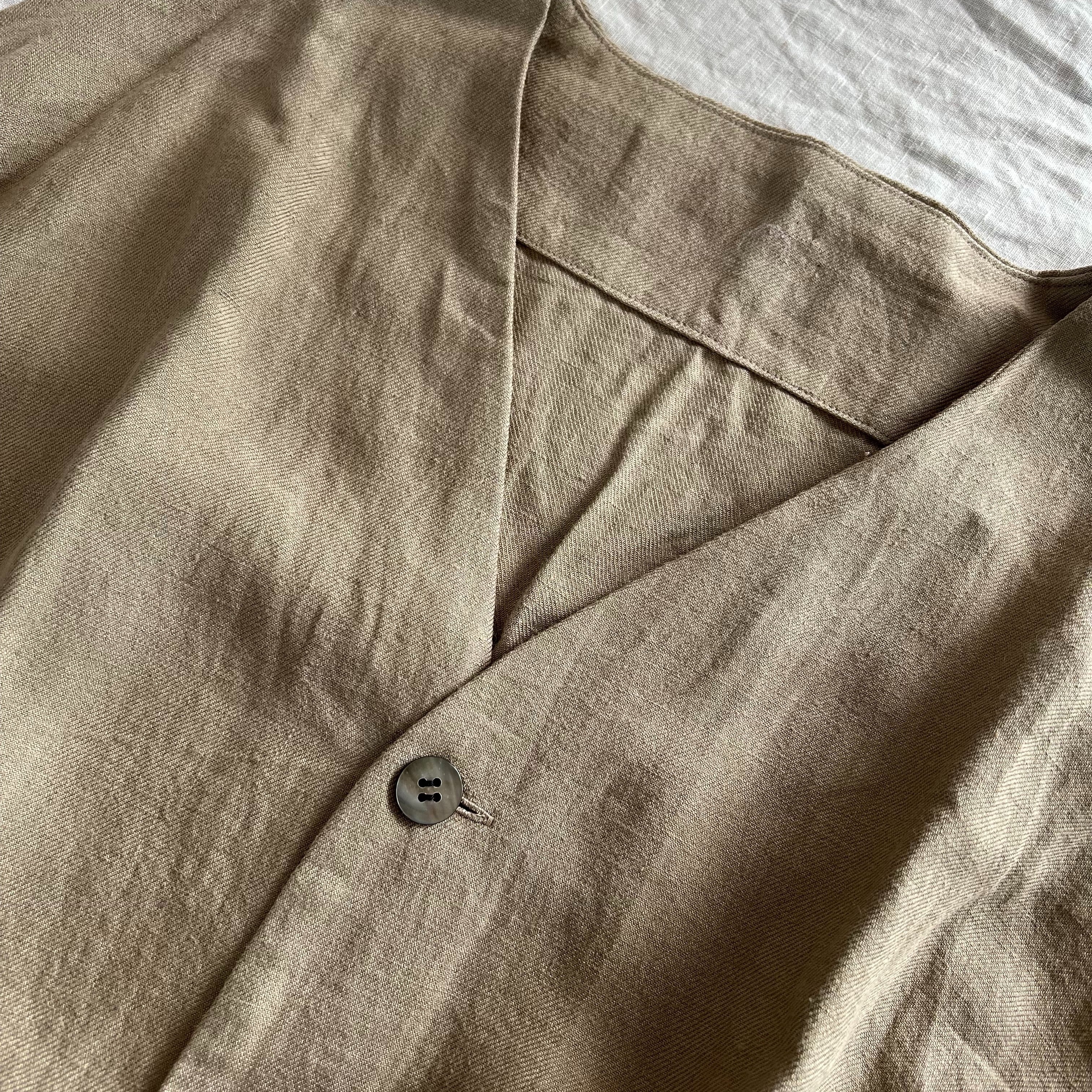 YAMMA 】リネンダボ袖ジャケット L丈 LDS-JK-L ヤンマ産業 | le feuillage