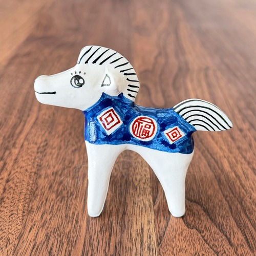 山口祥治　干支フィギュア 午（ウマ）「ウマジャロウ UJ-308」 工房：喜鶴製陶（有田焼）