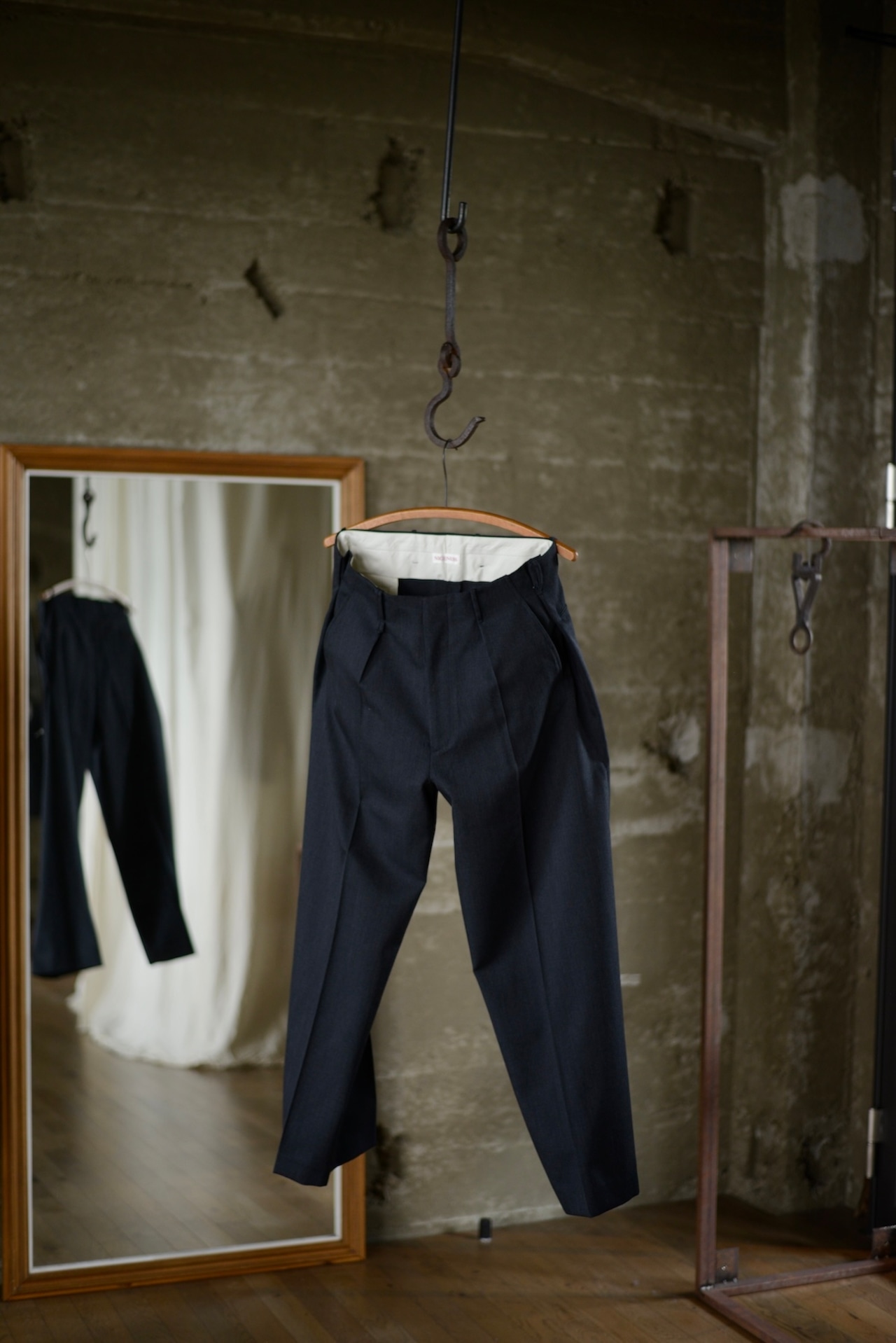 NICENESS / T.DICKENS WOOL CAVALRY TWILL RESIZED TROUSERS