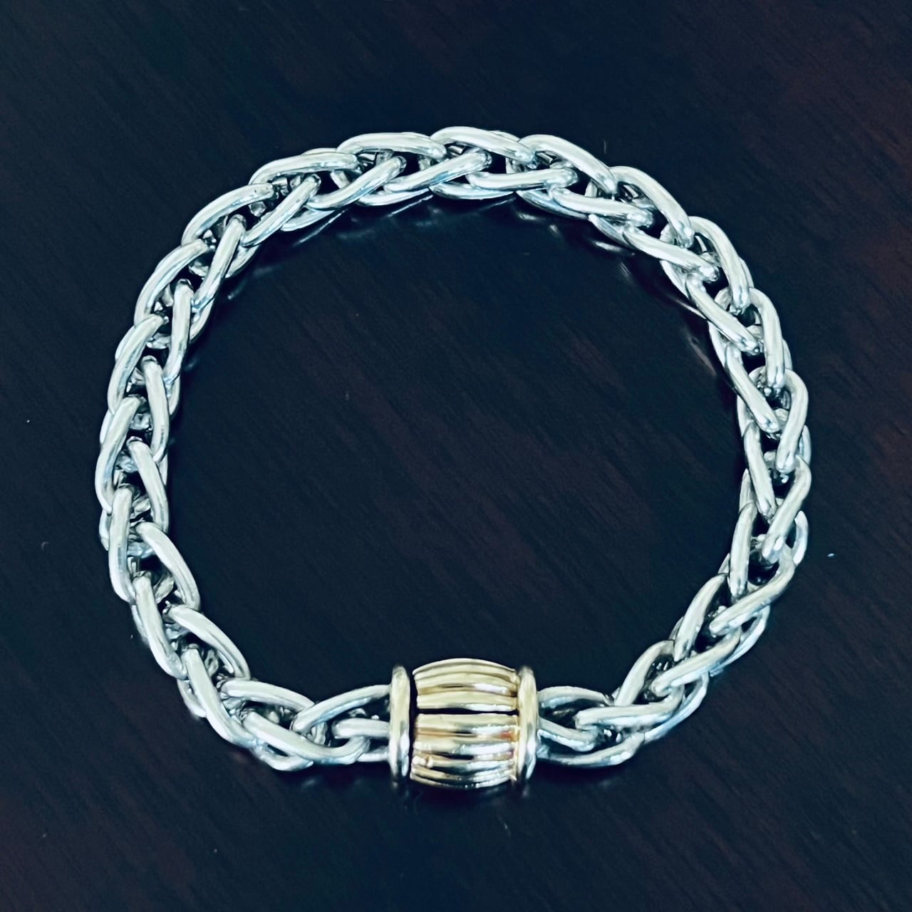 VINTAGE HERMES Ariane Bracelet Silver & 18K Gold | ヴィンテージ