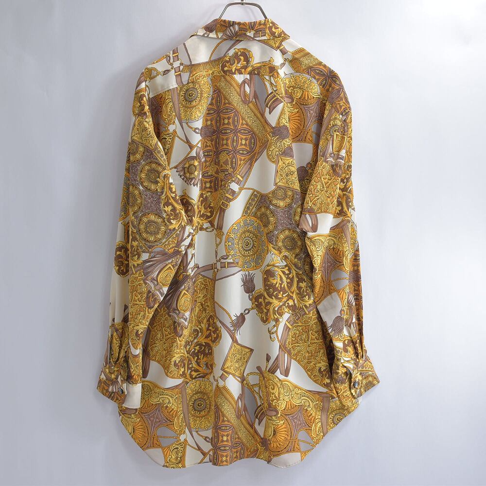 古着 ビンテージ 80s USA モヤモヤ 模様 総柄 ポリパン ユルダボ 美品  