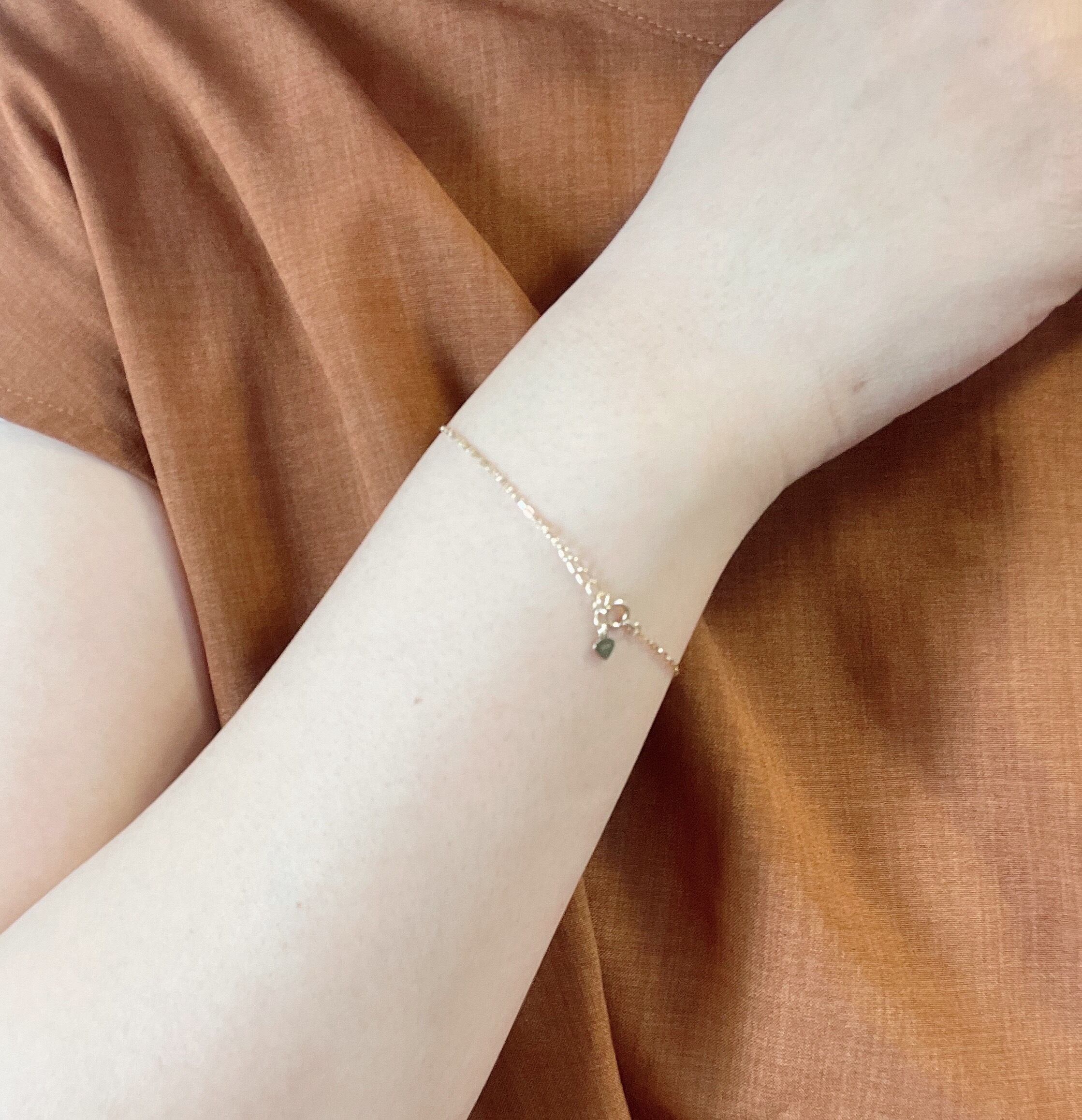 K10イエローゴールド チェーンブレスレット〈シャイン〉 No.52