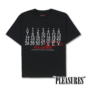 【PLEASURES/プレジャーズ】CALENDAR HEAVYWEIGHT T-SHIRT Tシャツ / BLACK / SP24-12065