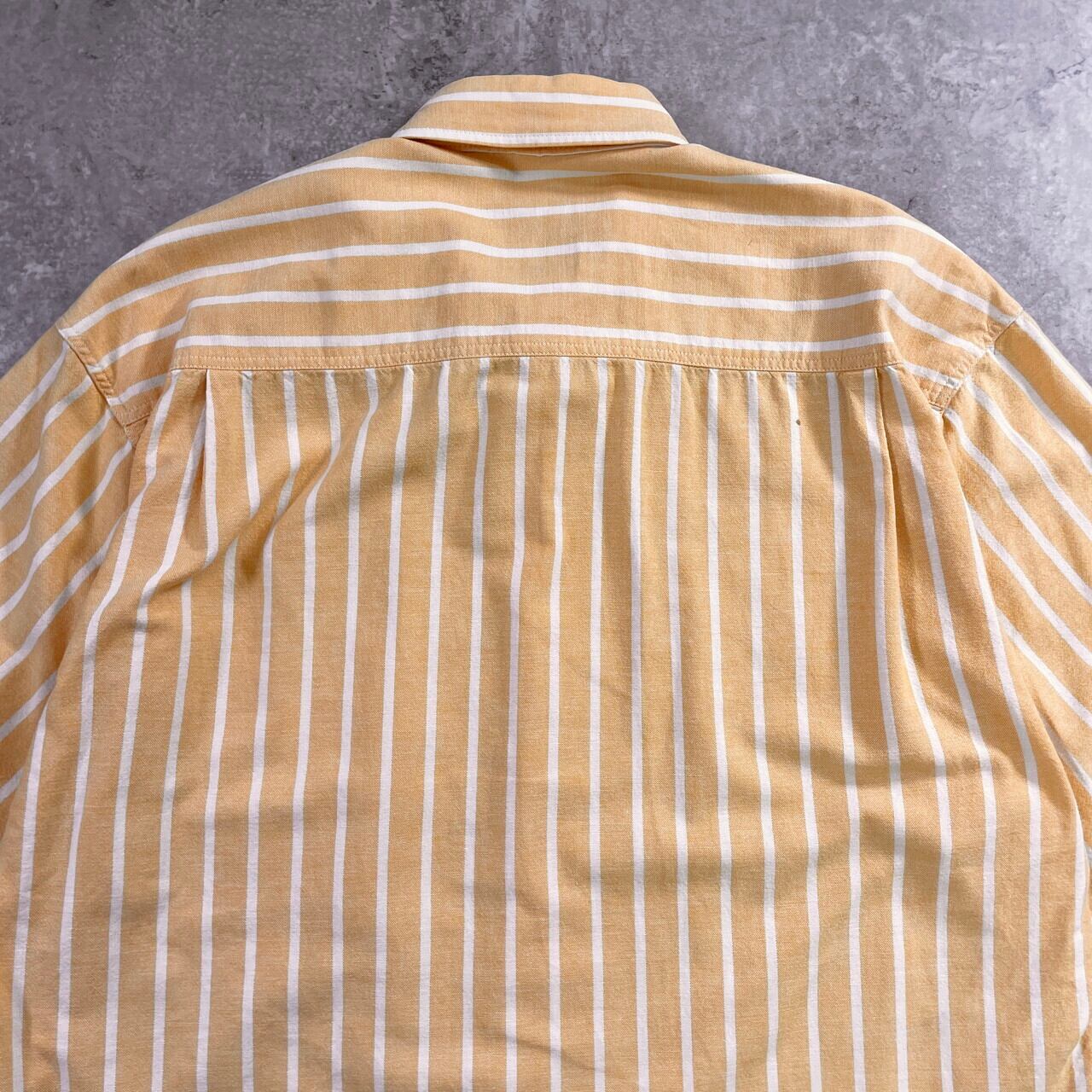 90年代 オールドギャップ GAP ストライプ 半袖シャツ 表記M メンズL