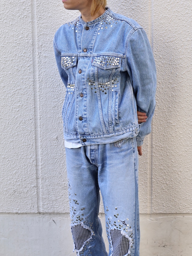 【Hannah Creak/26aw】Studded blouson light blue