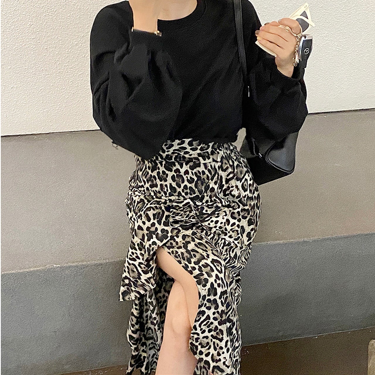 【Babb】leopard skirt .