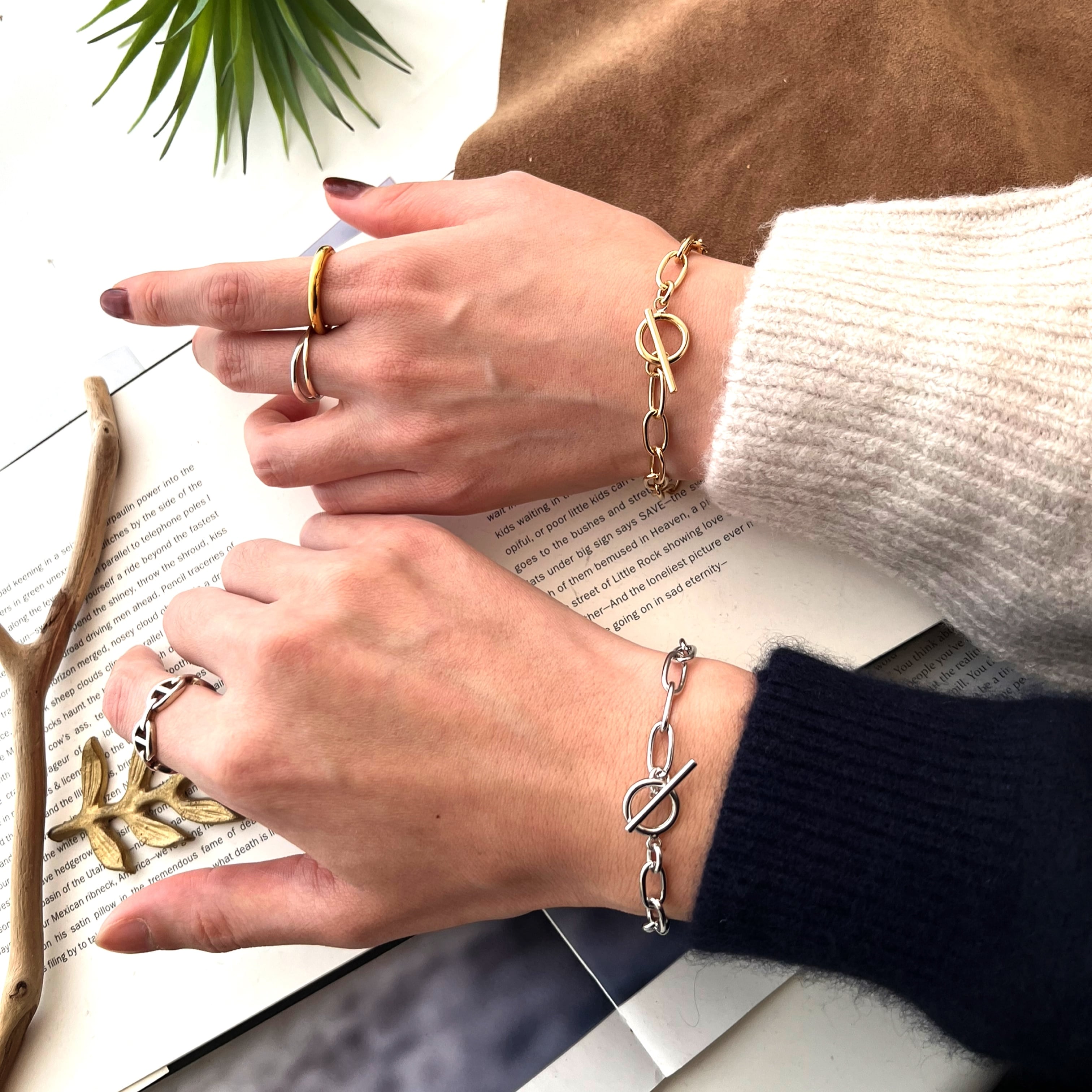 Oval Chain Bracelet【GOLD】 | Akto