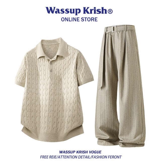 【WSシリーズ】★POLOシャツ★ 5color ユニセックス トップス 半袖 ニット シンプル 気質アップ