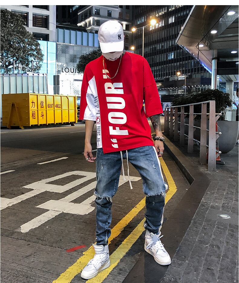 全2色 Tシャツ カットソー プリント カジュアル ストリート 