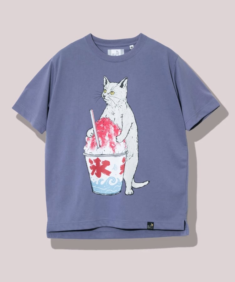 goslowcaravan Drymix かき氷猫 Tee（ラベンダー）